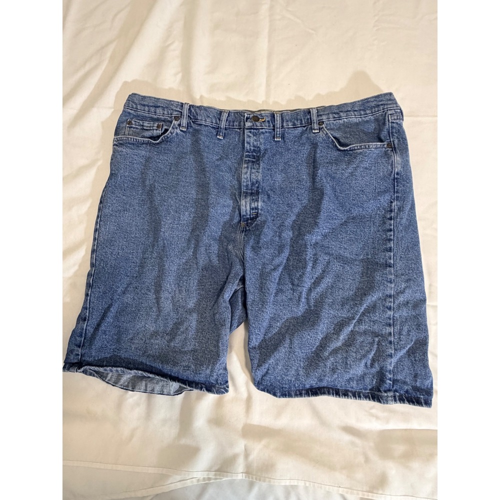 Wrangler Authentics Blue Denim Shorts Stretch Plus Size 48 10ZM2SODX Medium Wash